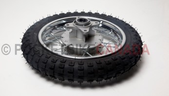 Chrome Wheel & Tire Set w/ Hub Bearing Rear 50cc X21A Dirt Bike - G2030042