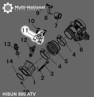 Fuel_Injector_Mounting_Seat_ _ATV UTV_Hisun_400 800cc_2