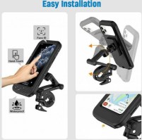 Touchscreen_Cell_Phone_Mount_ _Universal_Fit_Black_Waterproof_360_Degree_Quick_Release_5