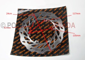 Front Slotted Rotor for 250cc, X37(2V), Dirt Bike 4 Stroke - G2110012