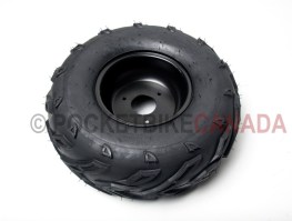25x8.00-12 (200/80-12) Tubeless QingDa Tire & 4 Hole Black/Silver Rim for ATV - G1020009-2
