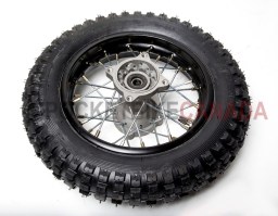 3.00-10 GuangLi Tire & Black Wheel with Chrome Spokes for DirtBike - G2050003