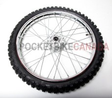 70/100-19 YuanXing DOT B0 Tire & Chrome Wheel with Chrome Spokes for DirtBike - G2080023